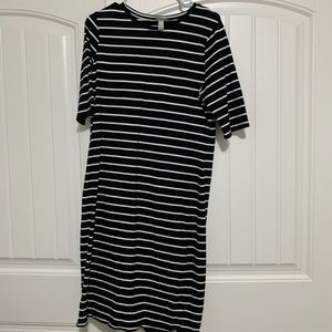 Striped Fitted Tshirt Dress